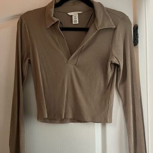 Collared Crop top
